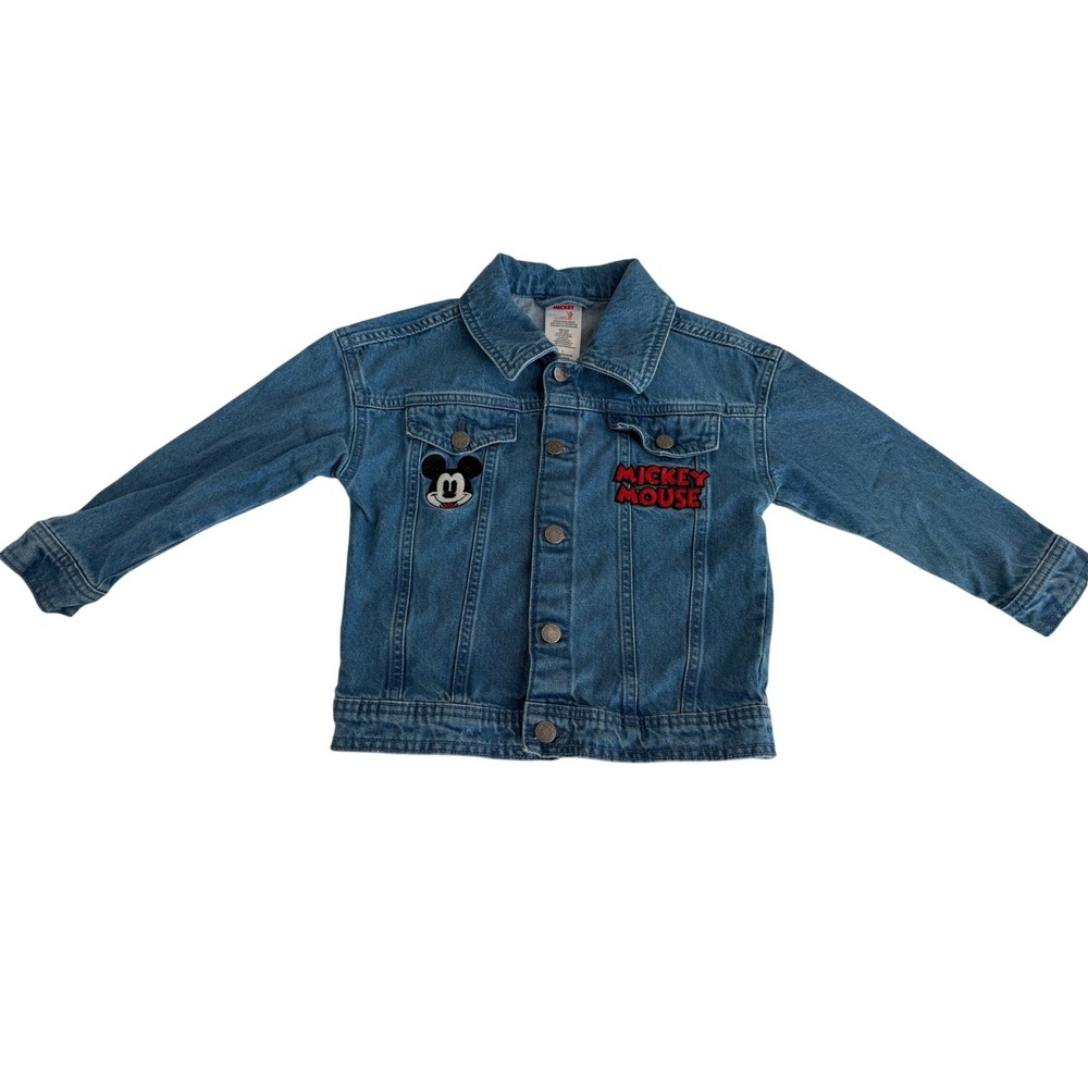 Disney Mickey Mouse Boys Blue Denim Trucker Jacket Size 5 SP2419028MM